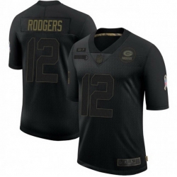 Men Nike Green Bay Packers 12 Aaron Rodgers Black 2020 Salute To Service Limited Jersey Men Nike Green Bay Packers 12 Aaron Rodgers Black 2020 Salute To Service Limited Jersey