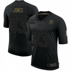 Men Nike Green Bay Packers 33 Aaron Jones 2020 Black Salute To Service Jersey Men Nike Green Bay Packers 33 Aaron Jones 2020 Black Salute To Service Jersey