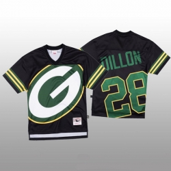 NFL Green Bay Packers 28 AJ Dillon Black Men Mitchell  26 Nell Big Face Fashion Limited NFL Jersey NFL Green Bay Packers 28 AJ Dillon Black Men Mitchell  26 Nell Big Face Fashion Limited NFL Jersey