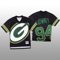 NFL Green Bay Packers 94 Dean Lowry Black Men Mitchell  26 Nell Big Face Fashion Limited NFL Jersey NFL Green Bay Packers 94 Dean Lowry Black Men Mitchell  26 Nell Big Face Fashion Limited NFL Jersey