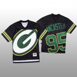 NFL Green Bay Packers 95 Tyler Lancaster Black Men Mitchell  26 Nell Big Face Fashion Limited NFL Jersey NFL Green Bay Packers 95 Tyler Lancaster Black Men Mitchell  26 Nell Big Face Fashion Limited NFL Jersey