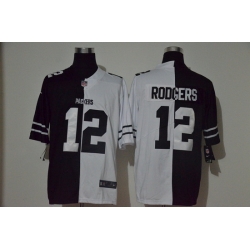 Nike Packers 12 Aaron Rodgers Black And White Split Vapor Untouchable Limited Jersey Nike Packers 12 Aaron Rodgers Black And White Split Vapor Untouchable Limited Jersey