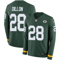 Nike Packers 28 AJ Dillon Green Team Color Men Stitched NFL Limited Therma Long Sleeve Jersey Nike Packers 28 AJ Dillon Green Team Color Men Stitched NFL Limited Therma Long Sleeve Jersey