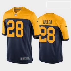 men a.j. dillon green bay packers navy throwback game jersey  men a.j. dillon green bay packers navy throwback game jersey