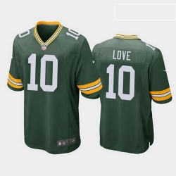 men jordan love green bay packers green game jersey  men jordan love green bay packers green game jersey