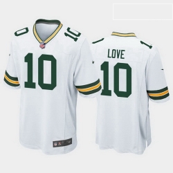 men jordan love green bay packers white game jersey  men jordan love green bay packers white game jersey