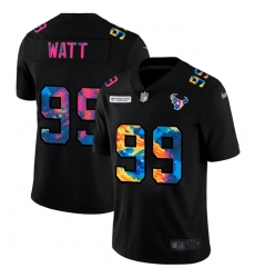 Houston Texans 99 J J  Watt Men Nike Multi Color Black 2020 NFL Crucial Catch Vapor Untouchable Limited Jersey