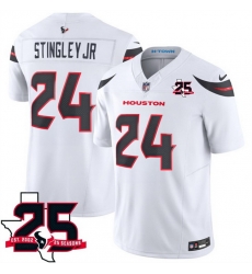 Men Houston Texans 24 Derek Stingley Jr White 2026 25th Anniversary Patch F U S E Vapor Limited Stitched Football Jersey Men Houston Texans 24 Derek Stingley Jr White 2026 25th Anniversary Patch F U S E Vapor Limited Stitched Football Jersey