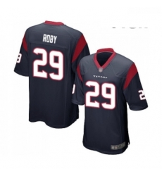 Men Houston Texans 29 Bradley Roby Game Navy Blue Team Color Football Jersey