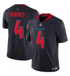 Men Houston Texans  4 Woody Marks Navy 2026 F U S E  Vapor Limited Stitched Football Jersey