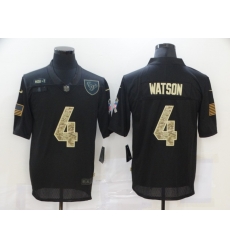 Nike Houston Texans 4 Deshaun Watson Black Camo 2020 Salute To Service Limited Jersey