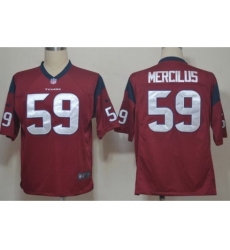 Nike Houston Texans 59 Whitney Mercilus Red Game NFL Jersey