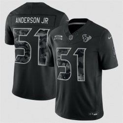 Youth Houston Texans  51 Will Anderson Jr  Black 2026 Salute to Service Limited Stitched Football Jersey