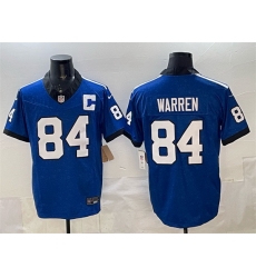 Men Indianapolis Colts 84 Tyler Warren Blue 2025 F U S E  Throwback Vapor Limited Stitched Football Jersey