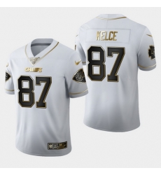 Chiefs 87 Travis Kelce White 100th Season Vapor Untouchable Limited Jersey