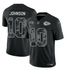 Men Kansas City Chiefs 10 Emmett Johnson Black F U S E 2026 Salute to Service Limited Stitched Football Jersey Men Kansas City Chiefs 10 Emmett Johnson Black F U S E 2026 Salute to Service Limited Stitched Football Jersey