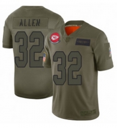 Men Kansas City Chiefs 32 Marcus Allen Limited Camo 2019 Salute to Service Football Jersey