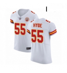 Men Kansas City Chiefs 55 Frank Clark White Vapor Untouchable Elite Player Football Jersey