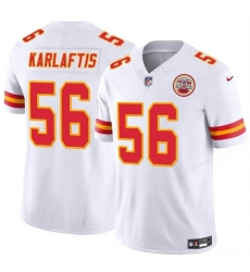 Men  Kansas City Chiefs 56 George Karlaftis White 2024 F U S E Vapor Untouchable Limited Stitched Football Jersey