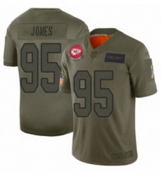 Men Kansas City Chiefs 95 Chris Jones Limited Camo 2019 Salute to Service Football Jersey