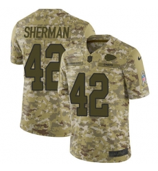 Nike Chiefs 42 Anthony Sherman Camo Mens Stitched NFL Limited 2018 Salute To Service Jersey