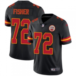 Nike Chiefs #72 Eric Fisher Black Mens Stitched NFL Limited Rush Jersey Nike Chiefs #72 Eric Fisher Black Mens Stitched NFL Limited Rush Jersey