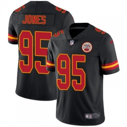 Nike Chiefs #95 Chris Jones Black Mens Stitched NFL Limited Rush Jersey Nike Chiefs #95 Chris Jones Black Mens Stitched NFL Limited Rush Jersey