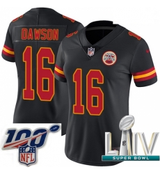 2020 Super Bowl LIV Women Nike Kansas City Chiefs #16 Len Dawson Limited Black Rush Vapor Untouchable NFL Jersey