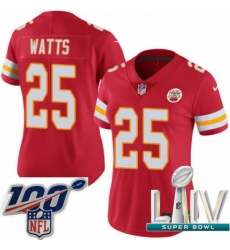 2020 Super Bowl LIV Women Nike Kansas City Chiefs #25 Armani Watts Red Team Color Vapor Untouchable Limited Player NFL Jersey