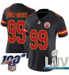 2020 Super Bowl LIV Women Nike Kansas City Chiefs #99 Rakeem Nunez-Roches Limited Black Rush Vapor Untouchable NFL Jersey