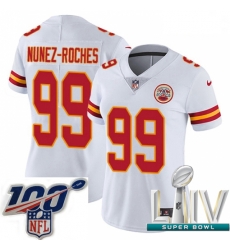 2020 Super Bowl LIV Women Nike Kansas City Chiefs #99 Rakeem Nunez-Roches White Vapor Untouchable Limited Player NFL Jersey