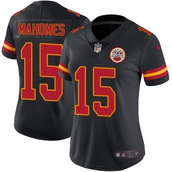Nike Chiefs #15 Patrick Mahomes Black Womens Stitched NFL Limited Rush Jersey Nike Chiefs #15 Patrick Mahomes Black Womens Stitched NFL Limited Rush Jersey