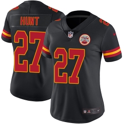 Nike Chiefs #27 Kareem Hunt Black Womens Stitched NFL Limited Rush Jersey Nike Chiefs #27 Kareem Hunt Black Womens Stitched NFL Limited Rush Jersey