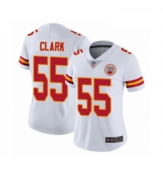 Womens Kansas City Chiefs 55 Frank Clark White Vapor Untouchable Elite Player Football Jersey