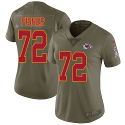 Womens Nike Chiefs #72 Eric Fisher Olive  Stitched NFL Limited 2017 Salute to Service Jersey Womens Nike Chiefs #72 Eric Fisher Olive  Stitched NFL Limited 2017 Salute to Service Jersey