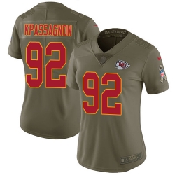 Womens Nike Chiefs #92 Tanoh Kpassagnon Olive  Stitched NFL Limited 2017 Salute to Service Jersey Womens Nike Chiefs #92 Tanoh Kpassagnon Olive  Stitched NFL Limited 2017 Salute to Service Jersey
