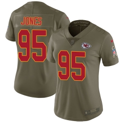 Womens Nike Chiefs #95 Chris Jones Olive  Stitched NFL Limited 2017 Salute to Service Jersey Womens Nike Chiefs #95 Chris Jones Olive  Stitched NFL Limited 2017 Salute to Service Jersey