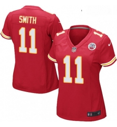 Womens Nike Kansas City Chiefs 11 Alex Smith Game Red Team Color NFL Jersey