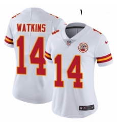 Womens Nike Kansas City Chiefs 14 Sammy Watkins White Vapor Untouchable Elite Player NFL Jersey