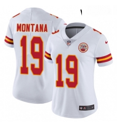 Womens Nike Kansas City Chiefs 19 Joe Montana Elite White NFL Jersey