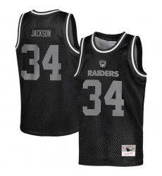 Men Las Vegas Raiders 34 Bo Jackson Black Fashion Stitched Basketball Jersey Men Las Vegas Raiders 34 Bo Jackson Black Fashion Stitched Basketball Jersey
