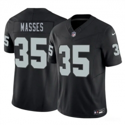 Men Las Vegas Raiders  35 Hezekiah Masses Black 2026 Draft F U S E  Vapor Untouchable Limited Stitched Football Jersey