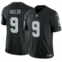 Men Las Vegas Raiders  9 Jalen Nailor Black 2026 F U S E  Vapor Untouchable Limited Stitched Football Jersey