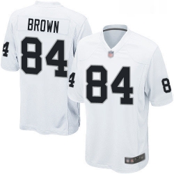 Mens Antonio Brown Game White Road Jersey Oakland Raiders Football 84 Jersey Mens Antonio Brown Game White Road Jersey Oakland Raiders Football 84 Jersey