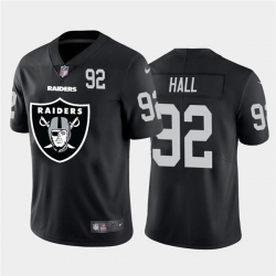 Nike Las Vegas Raiders 92 P J  Hall Black Team Big Logo Number Vapor Untouchable Limited Jersey Nike Las Vegas Raiders 92 P J  Hall Black Team Big Logo Number Vapor Untouchable Limited Jersey