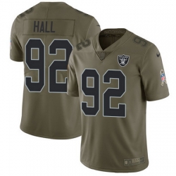 Nike Raiders #92 P J Hall Olive Mens Stitched NFL Limited 2017 Salute To Service Jersey Nike Raiders #92 P J Hall Olive Mens Stitched NFL Limited 2017 Salute To Service Jersey