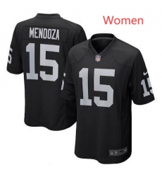 Women Las Vegas Raiders 15 Fernando Mendoza Black Vapor Limited Stitched Jersey Women Las Vegas Raiders 15 Fernando Mendoza Black Vapor Limited Stitched Jersey