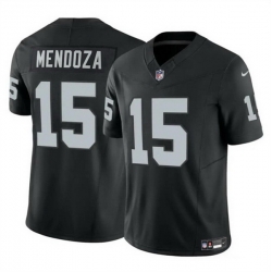 Youth Las Vegas Raiders  15 Fernando Mendoza Black 2026 Draft F U S E  Vapor Untouchable Limited Stitched Football Jersey