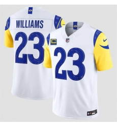 Men Los Angeles Rams Kyren Williams White 2026 F U S E 4 Star C Patch Vapor Limited Stitched Football Jersey Men Los Angeles Rams Kyren Williams White 2026 F U S E 4 Star C Patch Vapor Limited Stitched Football Jersey