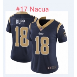 women Los Angeles Rams Puka Nacua #17 Women Blue Jersey